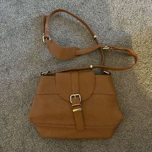 Womens Brown Faux Leather Purse